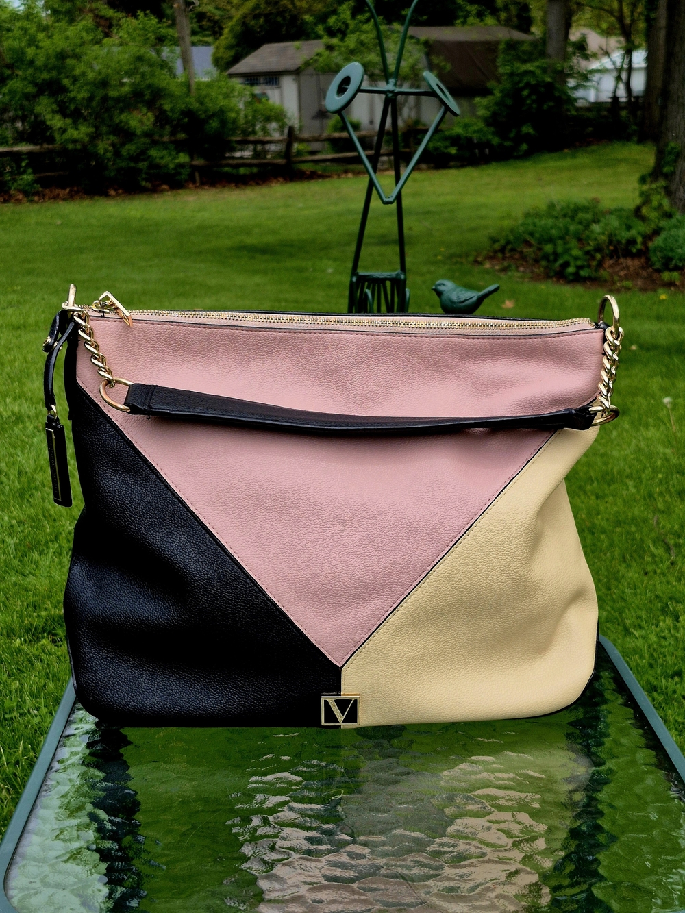 VS Pink, Black & Cream Colorblock Shoulder Bag Set - Picture 2 of 11